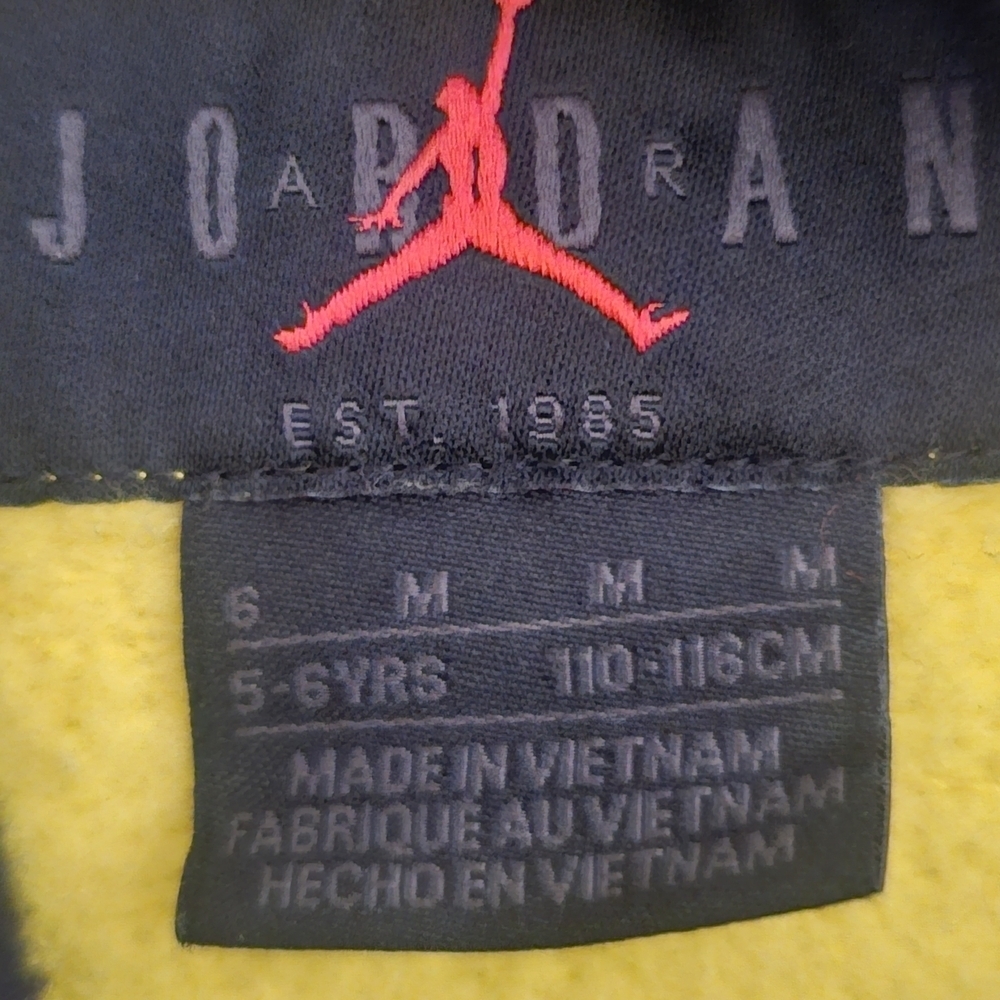 Yellow and Black Jordan Hoodie with Iconic Logo - Picture 5 of 6